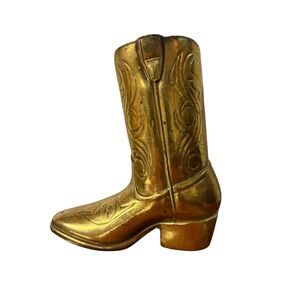 Gold Cowboy Boot Decor